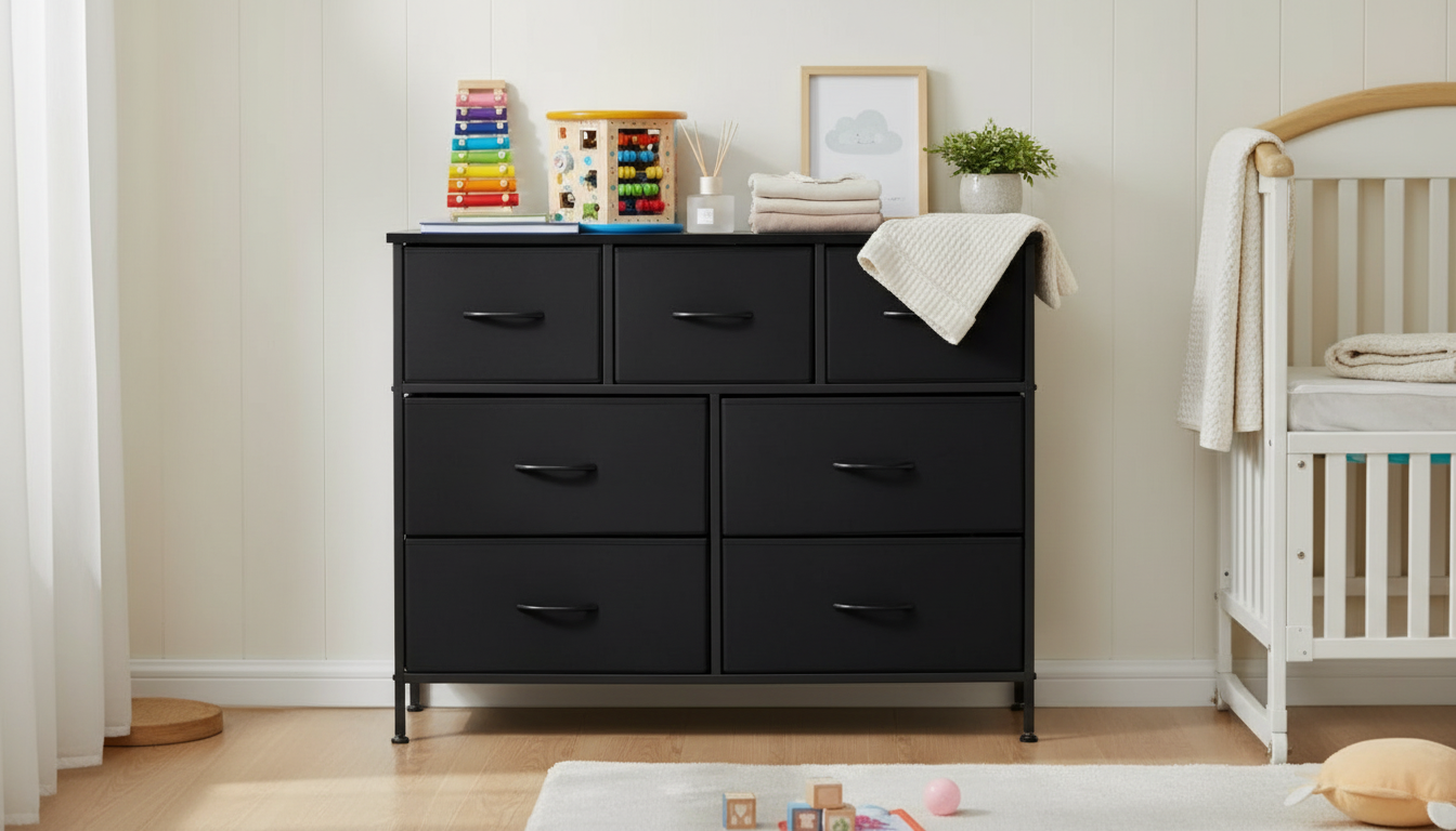 7-Drawer Fabric Storage Dresser for Small-Space Sorting